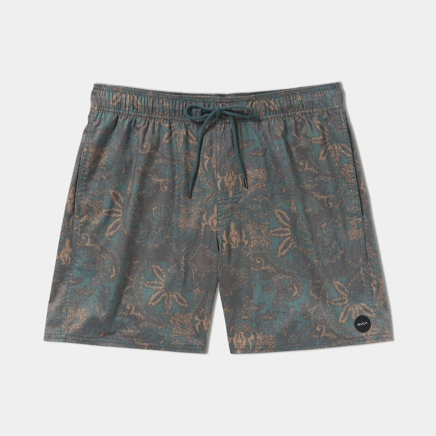 RVCA RVCA Men's Barned Elastic Shorts 17" - Hunter Green Hunter Green S Mens Elastic Swim Trunks