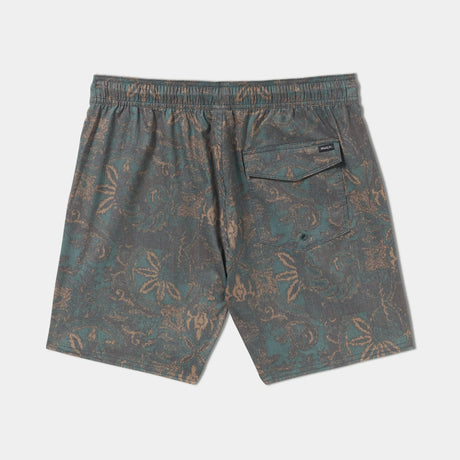 RVCA RVCA Men's Barned Elastic Shorts 17" - Hunter Green Hunter Green S Mens Elastic Swim Trunks
