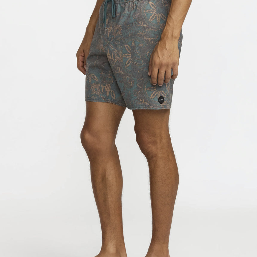 RVCA RVCA Men's Barned Elastic Shorts 17" - Hunter Green Hunter Green S Mens Elastic Swim Trunks