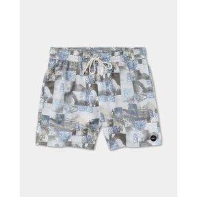 RVCA RVCA Men's Barnes Elastic Swim Short 17" - White White S Mens Elastic Casual Trunks