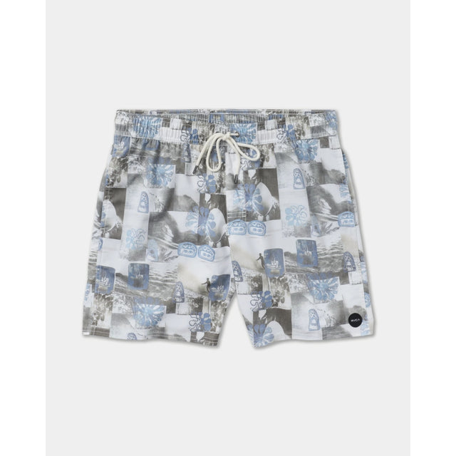 RVCA RVCA Men's Barnes Elastic Swim Short 17" - White White S Mens Elastic Casual Trunks