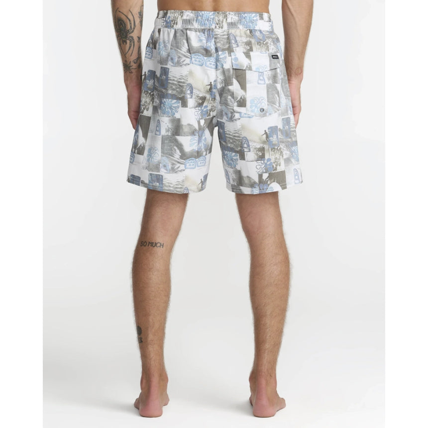RVCA RVCA Men's Barnes Elastic Swim Short 17" - White White S Mens Elastic Casual Trunks