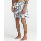 RVCA RVCA Men's Barnes Elastic Swim Short 17" - White White S Mens Elastic Casual Trunks