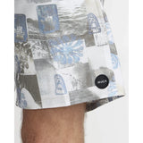 RVCA RVCA Men's Barnes Elastic Swim Short 17" - White White S Mens Elastic Casual Trunks