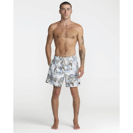 RVCA RVCA Men's Barnes Elastic Swim Short 17" - White White S Mens Elastic Casual Trunks