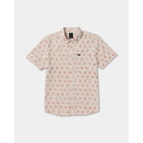RVCA RVCA Men's Botanical Short Sleeve Shirt - Blush Blush S Mens Button Up Short Sleeve Shirts