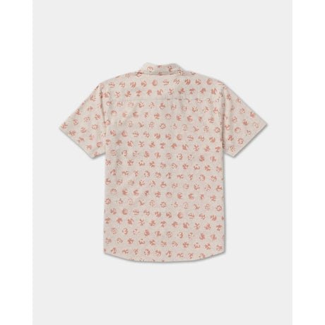 RVCA RVCA Men's Botanical Short Sleeve Shirt - Blush Blush S Mens Button Up Short Sleeve Shirts