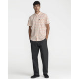 RVCA RVCA Men's Botanical Short Sleeve Shirt - Blush Blush S Mens Button Up Short Sleeve Shirts