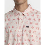 RVCA RVCA Men's Botanical Short Sleeve Shirt - Blush Blush S Mens Button Up Short Sleeve Shirts
