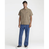 RVCA RVCA Men's Breezy Short Sleeve Shirt - Coyote Coyote S Mens Button Up Short Sleeve Shirts