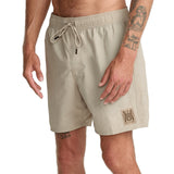 RVCA RVCA Men's Crest Elastic 17" Swim Short - Covert Green Covert Green S Mens Elastic Casual Trunks