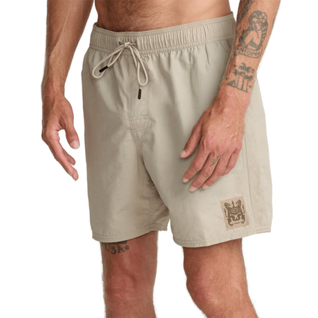 RVCA RVCA Men's Crest Elastic 17" Swim Short - Covert Green Covert Green S Mens Elastic Casual Trunks