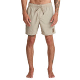 RVCA RVCA Men's Crest Elastic 17" Swim Short - Covert Green Covert Green S Mens Elastic Casual Trunks