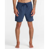 RVCA RVCA Men's Crest Elastic 17" Swim Short - Moody Blue Moody Blue S Mens Elastic Casual Trunks