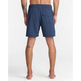 RVCA RVCA Men's Crest Elastic 17" Swim Short - Moody Blue Moody Blue S Mens Elastic Casual Trunks