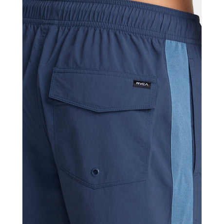 RVCA RVCA Men's Crest Elastic 17" Swim Short - Moody Blue Moody Blue S Mens Elastic Casual Trunks