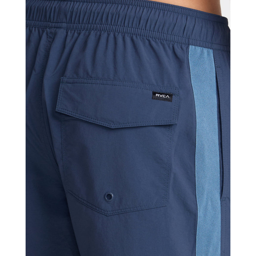 RVCA RVCA Men's Crest Elastic 17" Swim Short - Moody Blue Moody Blue S Mens Elastic Casual Trunks