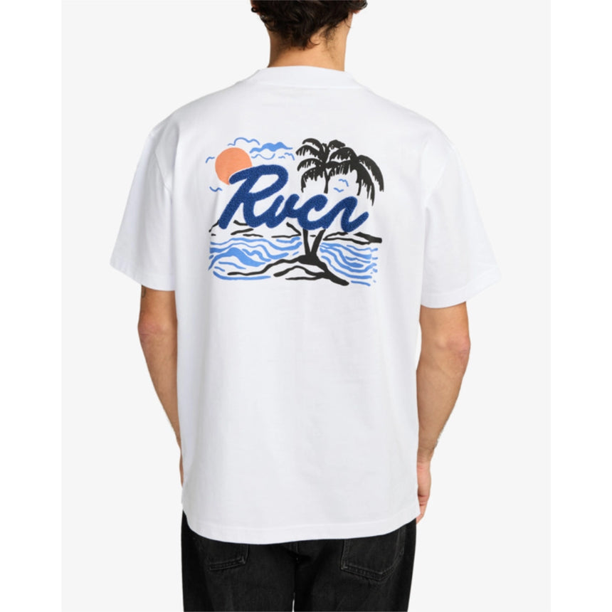 RVCA RVCA Men's Currents Short Sleeve Shirt - Antique White Antique White S Mens T-Shirts