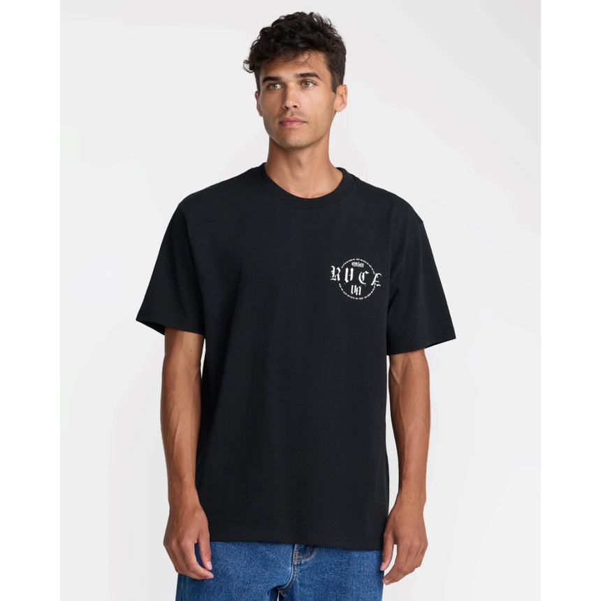 RVCA RVCA Men's Dark Link Short Sleeve Shirt - Black Black S Mens T-Shirts