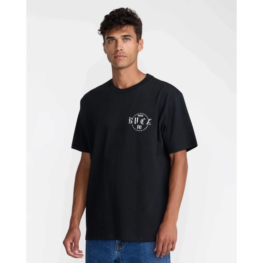 RVCA RVCA Men's Dark Link Short Sleeve Shirt - Black Black S Mens T-Shirts