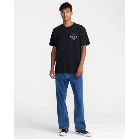 RVCA RVCA Men's Dark Link Short Sleeve Shirt - Black Black S Mens T-Shirts