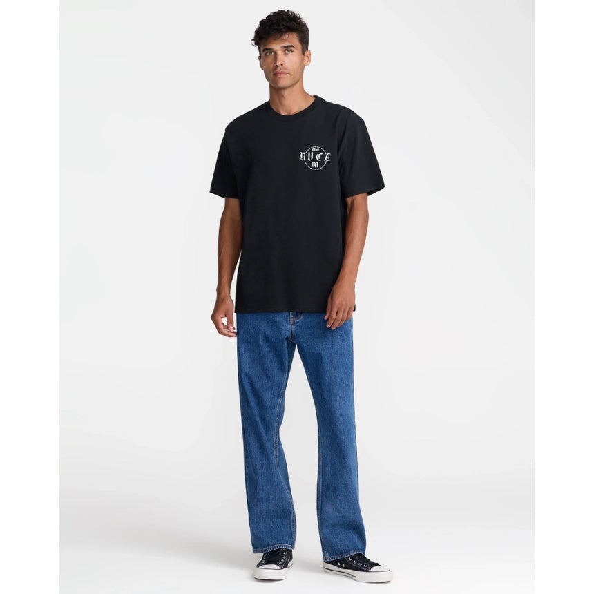 RVCA RVCA Men's Dark Link Short Sleeve Shirt - Black Black S Mens T-Shirts
