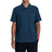 RVCA RVCA Men's Day Shift Solid Short Sleeve Petrol Blue S Mens Button Up Short Sleeve Shirts