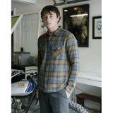RVCA RVCA Men's Dayshift Flannel Long Sleeve - Olive Olive S Mens Button Up Long Sleeve Shirts