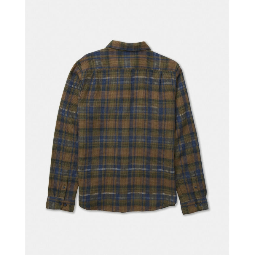RVCA RVCA Men's Dayshift Flannel Long Sleeve - Olive Olive S Mens Button Up Long Sleeve Shirts