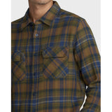 RVCA RVCA Men's Dayshift Flannel Long Sleeve - Olive Olive S Mens Button Up Long Sleeve Shirts