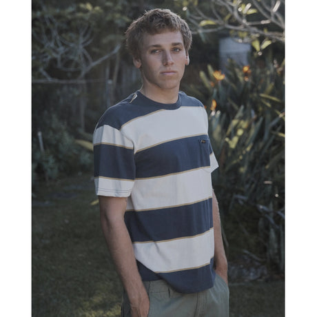 RVCA RVCA Men's Dayshift Stripe Short Sleeve Shirt - Light Khaki Light Khaki S Mens Button Up Short Sleeve Shirts