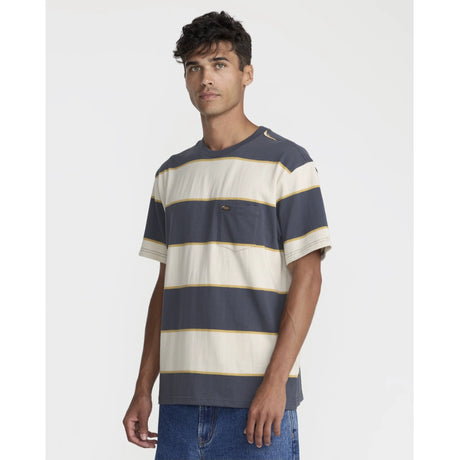 RVCA RVCA Men's Dayshift Stripe Short Sleeve Shirt - Light Khaki Light Khaki S Mens Button Up Short Sleeve Shirts