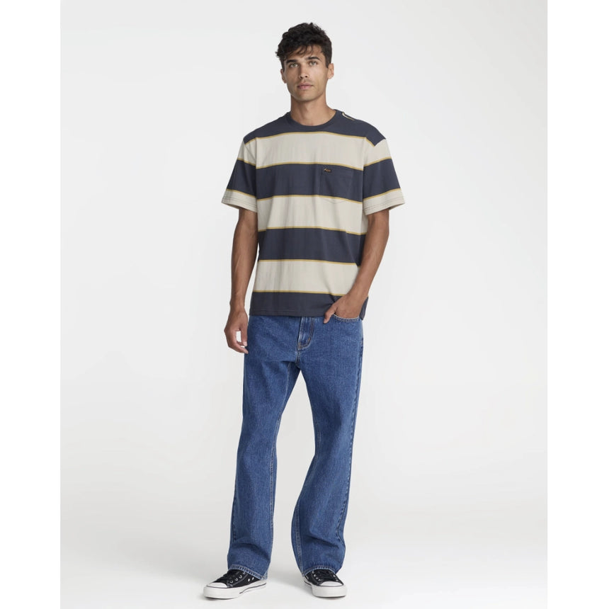 RVCA RVCA Men's Dayshift Stripe Short Sleeve Shirt - Light Khaki Light Khaki S Mens Button Up Short Sleeve Shirts