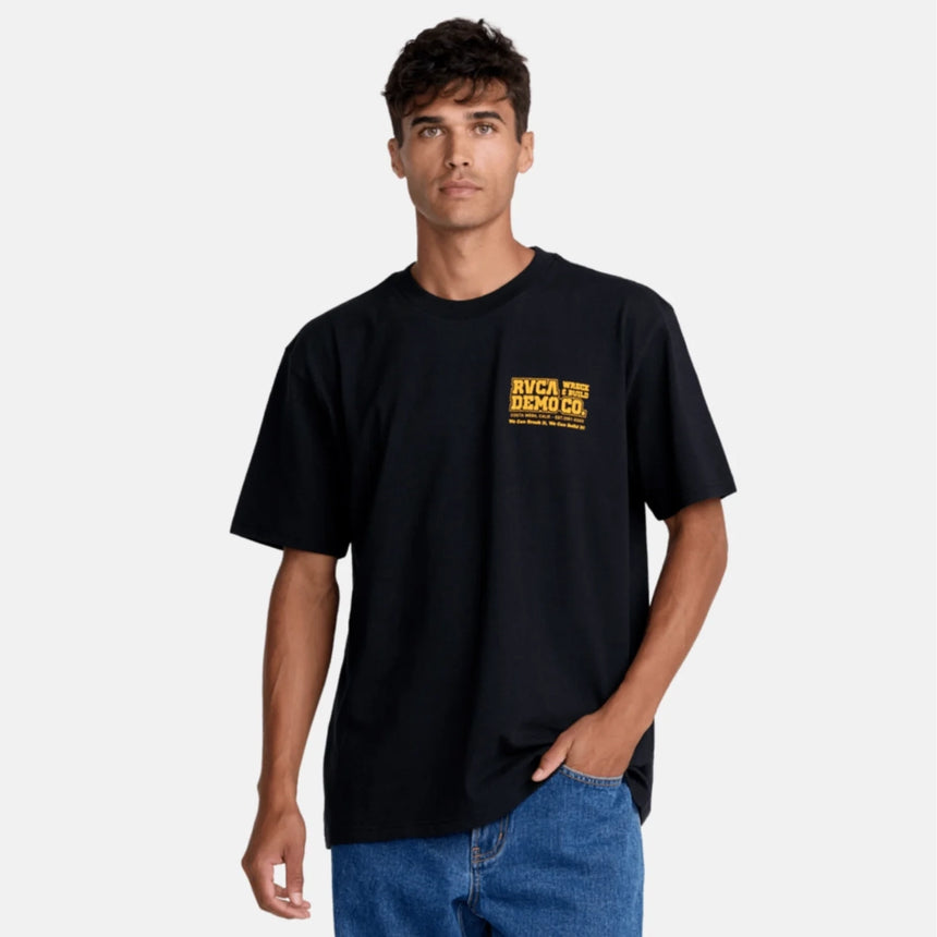 RVCA RVCA Men's Demo Short Sleeve Shirt - Black Black S Mens T-Shirts