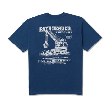 RVCA RVCA Men's Demo Short Sleeve Shirt - Dark Denim Dark Denim S Mens T-Shirts