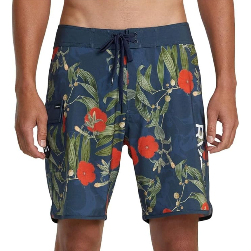 RVCA RVCA Men's Eastern Trunk 18" Black Floral 28 Mens Board Shorts