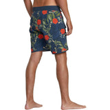 RVCA RVCA Men's Eastern Trunk 18" Black Floral 28 Mens Board Shorts