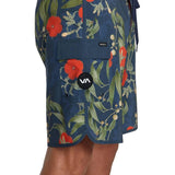 RVCA RVCA Men's Eastern Trunk 18" Black Floral 28 Mens Board Shorts