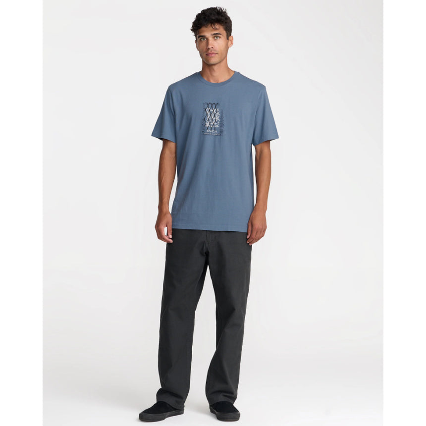 RVCA RVCA Men's Endo Bones Short Sleeve Shirt - Vintage Navy Vintage Navy S Mens T-Shirts
