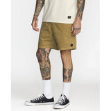 RVCA RVCA Men's Escape Elastic Cord Short II - Ochre Ochre S Mens Elastic Swim Trunks