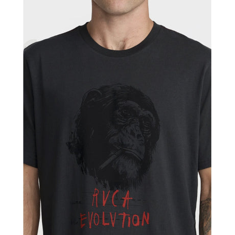 RVCA RVCA Men's Evolution Short Sleeve Shirt - Pirate Black Pirate Black S Mens T-Shirts