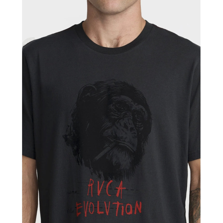 RVCA RVCA Men's Evolution Short Sleeve Shirt - Pirate Black Pirate Black S Mens T-Shirts