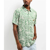 RVCA RVCA Men's Exotica Short Sleeve Button Up Shirt Pale Mauve M Mens Button Up Short Sleeve Shirts