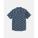 RVCA RVCA Men's Exotica Short Sleeve Shirt - Dark Denim Dark Denim S Mens Button Up Short Sleeve Shirts