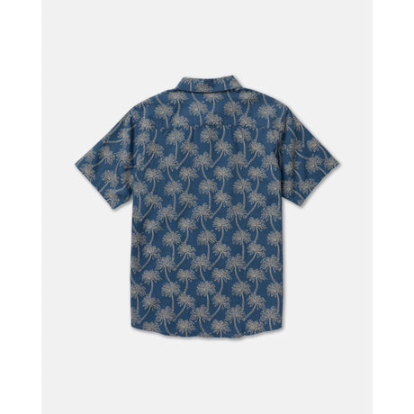 RVCA RVCA Men's Exotica Short Sleeve Shirt - Dark Denim Dark Denim S Mens Button Up Short Sleeve Shirts