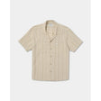 RVCA RVCA Men's Exotica Stripe Short Sleeve Shirt - Light Khaki Light Khaki S Mens Button Up Short Sleeve Shirts
