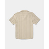 RVCA RVCA Men's Exotica Stripe Short Sleeve Shirt - Light Khaki Light Khaki S Mens Button Up Short Sleeve Shirts