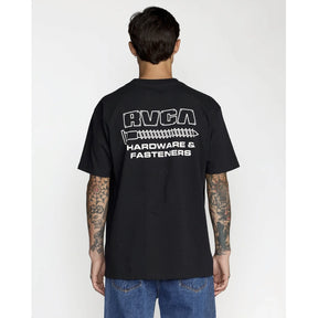 RVCA RVCA Men's Fasteners Pocket Short Sleeve Shirt - Black Black S Mens T-Shirts