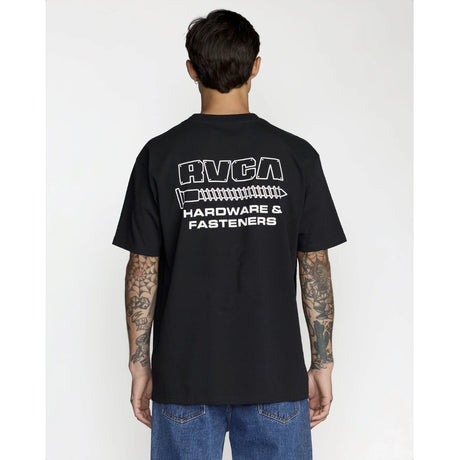 RVCA RVCA Men's Fasteners Pocket Short Sleeve Shirt - Black Black S Mens T-Shirts