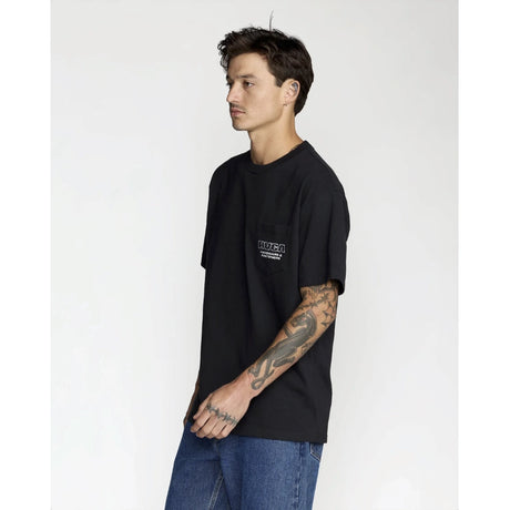 RVCA RVCA Men's Fasteners Pocket Short Sleeve Shirt - Black Black S Mens T-Shirts